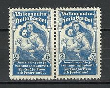 FINLAND FINNLAND Suomi Ca 1905 Charity Wohlfahrt White Ribbon Hvita Bandet Valkonauha In Pair MNH - Unused Stamps