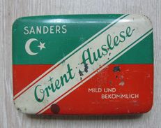 AC - SANDERS ORIENT AUSLESE MILD UN BEKOMMLICH 50 CIGARS EMPTY TIN BOX - Empty Tobacco Boxes