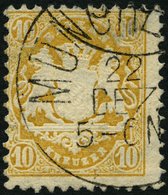 BAYERN 35 O, 1875, 10 Kr. Dunkelchromgelb, Wz. 2, Helle Ecke Sonst Pracht, Gepr. W. Engel, Mi. 320.- - Otros & Sin Clasificación