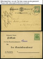 BAYERN Ca. 1873-1916, Partie Von 48 Fast Nur Verschiedenen Ganzsachen, Gebraucht Und Ungebraucht, Etwas Unterschiedlich, - Andere & Zonder Classificatie