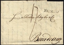 HAMBURG VORPHILA 1801, HAMBURG, L1 Auf Brief Nach Bordeaux, Pracht - Altri & Non Classificati