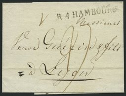 HAMBURG VORPHILA 1810, R.4. HAMBOURG, L1 Auf Brief Nach Lyon, Pracht - Autres & Non Classés