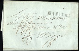 HAMBURG 1846, HAMBURG, L2 Auf Brief Nach Wien, Rückseitiger Ankunftsstempel, Pracht - Prephilately