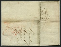 HAMBURG VORPHILA 1816, HAMBURG, Roter L2 Mit Turm Auf Forwarded-Letter, Mit Inliegenden Briefen In Spanisch Und Französi - Other & Unclassified
