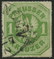 PREUSSEN 22 O, 1867, 1 Kr. Smaragdgrün, Pracht, 55.- - Autres & Non Classés