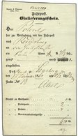 SCHLESWIG-HOLSTEIN SEGEBERG, Handschriftlich Auf Fahrpost-Einlieferungsschein (1852), Pracht - Schleswig-Holstein