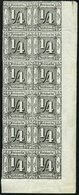 THURN Und TAXIS 35 **, 1865, 1/4 Gr. Schwarz Im Postfrischen Zwölferblock A.d. Rechten Unteren Bogenecke - Sonstige & Ohne Zuordnung