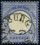 THURN Und TAXIS DR 26 O, SCHWARZBURG Auf 7 Kr. Ultramarin, Winziger Eckbug, Pracht - Sonstige & Ohne Zuordnung