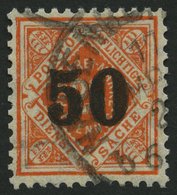 WÜRTTEMBERG 188 O, 1923, 50 Auf 25 Pf. Rotorange, Pracht, Gepr. Klinkhammer, Mi. 1100.- - Altri & Non Classificati