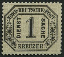 NDP D 6 **, 1870, 1 Kr. Schwarz/mattgrau, Postfrisch, Pracht, Mi. 80.- - Other & Unclassified