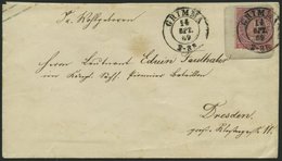 NDP U 50A BRIEF, 1863, 1 Gr. Rosa Auf 2 Ngr. Blau, Format A, Pracht, K2 GRIMMA, Feinst, Mi. 110.- - Other & Unclassified