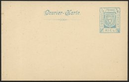 KIEL A P 21 BRIEF, COURIER: 1899, 4 Pf. Hellblau, Ungebraucht, Prachtkarte - Private & Lokale Post