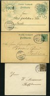 BAHNPOST Bochhorn-Ellenserdamm (Zug 205 Und 2x 209), 1897-1901, 3 Belege Fast Nur Pracht - Macchine Per Obliterare (EMA)