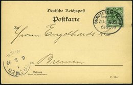 BAHNPOST Burglesum-Farge (Zug 45,145 Und 409), 1893-1899, 3 Karten Fast Nur Pracht - Macchine Per Obliterare (EMA)