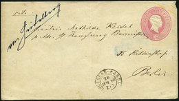 BAHNPOST Baden U 12 BRIEF, Heidelberg-Basel, K2 Und Handschriftlich VON HEIDELBERG Auf 3 Kr. Ganzsachenumschlag Von 1868 - Franking Machines (EMA)