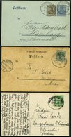 BAHNPOST Heiligenhafen-Orth (Zug 6 (4x) Und 7), 1906-1933, 5 Belege, Dazu Eine Alte Ansichtskarte Vom Bahnhof Heiligenha - Máquinas Franqueo (EMA)