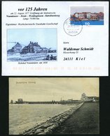 BAHNPOST Neumünster-Tönning (verschiedene Züge), 1895-1912, 7 Karten Feinst/Pracht - Franking Machines (EMA)