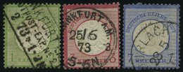 Dt. Reich 23,25/6 O, 1872, 1, 3 Und 7 Kr. Große Brustschilde, 2 Prachtwerte, Mi. 144.- - Used Stamps