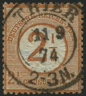 Dt. Reich 29 O, 1874, 21/2 Auf 21/2 Gr. Braunorange, Idealer Zentrischer K2 TRIER, Normale Zähnung, Pracht - Used Stamps