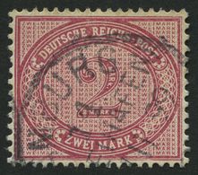 Dt. Reich 37f O, 1899, 2 M. Lilakarmin, Pracht, Gepr. Wiegand, Mi. 50.- - Sonstige & Ohne Zuordnung