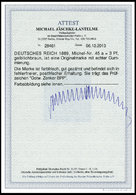 Dt. Reich 45a **, 1889, 3 Pf. Braun, Postfrisch, Pracht, Gepr. Zenker Und Fotoattest Jäschke-L., Mi. 400.- - Sonstige & Ohne Zuordnung