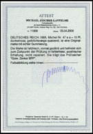 Dt. Reich 47ea **, 1899, 10 Pf. Braunrot, Gelblichorange Quarzend, Postfrisch, Pracht, RR!, Gepr. Zenker Und Fotoattest - Sonstige & Ohne Zuordnung