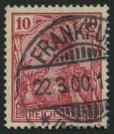 Dt. Reich 56b O, 1900, 10 Pf. Rotkarmin, Pracht, Gepr. Jäschke-L., Mi. 100.- - Other & Unclassified