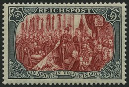 Dt. Reich 66II *, 1900, 5 M. Reichspost, Type II, Falzrest, Pracht, Mi. 480.- - Altri & Non Classificati