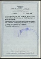 Dt. Reich 86Id **, 1913, 10 Pf. Schwärzlichrosa Friedensdruck, Postfrisch, Pracht, Fotoattest Jäschke-L., Mi. 500.- - Autres & Non Classés