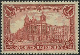 Dt. Reich 94AI *, 1905, 1 M. Friedensdruck, Großer Falzrest, Normale Zähnung Pracht, Mi. 90.- - Sonstige & Ohne Zuordnung