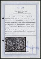 Dt. Reich 97AIM O, 1905, 5 M. Ministerdruck, Rahmen Dunkelgelbocker Quarzend, Pracht, Fotoattest Jäschke, Mi. 2000.- - Altri & Non Classificati