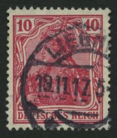 Dt. Reich 86IId O, 1915, 10 Pf. Karmin Kriegsdruck, Pracht, Gepr. Jäschke, Mi. 110.- - Sonstige & Ohne Zuordnung