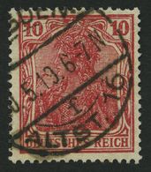 Dt. Reich 86IIf O, 1919, 10 Pf. Dunkelrosarot Kriegsdruck, üblich Gezähnt Pracht, Gepr. Jäschke-L., Mi. 200.- - Other & Unclassified