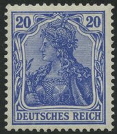 Dt. Reich 87IIc **, 1915, 20 Pf. Blauviolett Kriegsdruck, Pracht, Gepr. Jäschke-L., Mi. 55.- - Autres & Non Classés