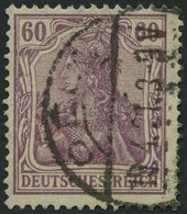 Dt. Reich 92IIc O, 1916, 60 Pf. Braunpurpur Kriegsdruck, Normale Zähnung, Pracht, Gepr. Jäschke-L., Mi. 140.- - Other & Unclassified