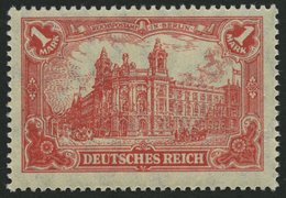 Dt. Reich A 113b **, 1920, 1 M. Rot, Bräunlichlila Quarzend, Pracht, Gepr. Winkler, Mi. 130.- - Gebraucht