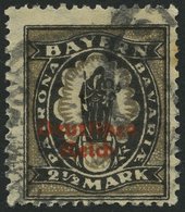 Dt. Reich 133II O, 1921, 21/2 M. Steindruck, üblich Gezähnt Pracht, Gepr. Winkler, Mi. 120.- - Used Stamps