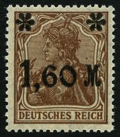 Dt. Reich 154IIb **, 1921, 1.60 M. Auf 5 Pf. Braun, Stumpfer Aufdruck, Pracht, Gepr. Winkler, Mi. 1200.- - Usati