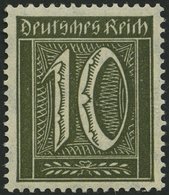 Dt. Reich 159b *, 1921, 10 Pf. Schwarzoliv, Falzrest, Pracht, Gepr. Winkler, Mi. 70.- - Oblitérés