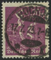 Dt. Reich 241Y O, 1923, 20 Pf. Braunlila, Liegendes Wz., Kleiner Zahnfehler Sonst Pracht, Gepr. Bechtold (voll Signiert) - Used Stamps