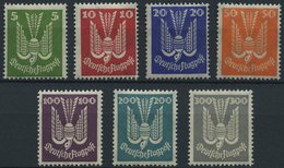 Dt. Reich 344-50 *, 1924, Holztaube, Falzrest, Prachtsatz, Mi. 260.- - Oblitérés