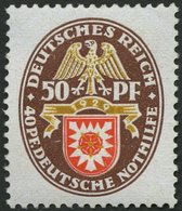 Dt. Reich 434 **, 1929, 50 Pf. Nothilfe, üblich Gezähnt Pracht, Mi. 160.- - Used Stamps