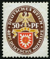 Dt. Reich 434I **, 1929, 50 Pf. Nothilfe Mit Abart PE Statt PF, Feinst (ein Stumpfer Zahn), Mi. 600.- - Usados
