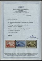 Dt. Reich 456-58 **, 1931, Polarfahrt, Postfrischer Prachtsatz, Gepr. Bühler Und Fotoattest H.D. Schlegel, Mi. 4000.- - Used Stamps