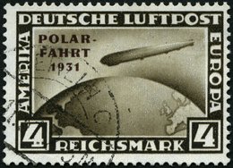 Dt. Reich 458 O, 1931, 4 RM Polarfahrt, Pracht, Mi. 900.- - Used Stamps