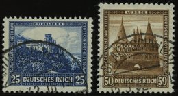 Dt. Reich 461/2 O, 1931, 25 Und 50 Pf. Nothilfe, 2 Prachtwerte, Mi. 140.- - Usados