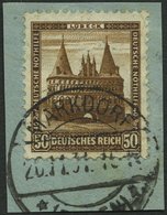 Dt. Reich 462 BrfStk, 1931, 50 Pf. Lübeck, Holstentor, Prachtbriefstück, Mi. (100.-) - Usados