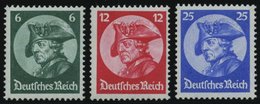 Dt. Reich 479-81 **, 1933, Friedrich Der Große, Prachtsatz, Mi. 320.- - Other & Unclassified