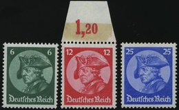 Dt. Reich 479-81 **, 1933, Friedrich Der Große, Normale Zähnung, Prachtsatz, Mi. 320.- - Otros & Sin Clasificación