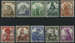 Dt. Reich 588-97 O, 1935, Volkstrachten, Prachtsatz, Mi. 65.- - Otros & Sin Clasificación